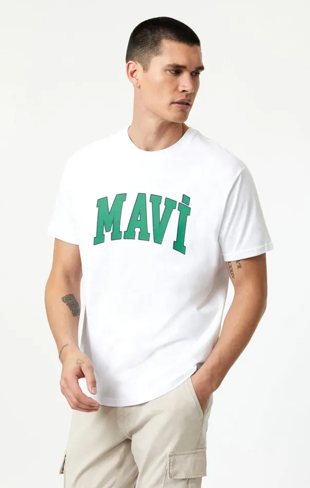Logo TShirt In White Men Mavi Jeans TShirts Logo TShirt In White Men Mavi Jeans TShirts