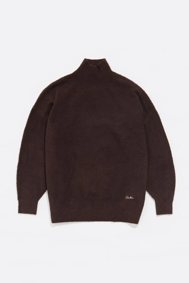 Long Dark Brown Cotton Sweater Dark Brown Women Bimba Y Lola Knitwear Long Dark Brown Cotton Sweater Dark Brown Women Bimba Y Lola Knitwear