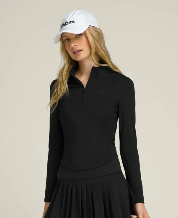 Long Sleeve Tops Women Wilson Brentwood HalfZip Black