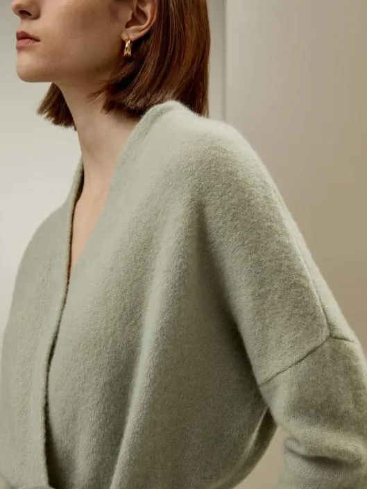 Lounge Cashmere Wrap Cardigan Women Lilysilk Knitwear