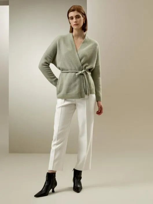 Lounge Cashmere Wrap Cardigan Women Lilysilk Knitwear
