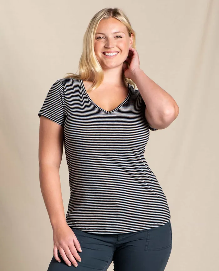 Loungewear and Sleep Marley II Short Sleeve Tee Heather Grey Stripe 8211 ToadandCo Women8217s Loungewear and Sleep Marley II Short Sleeve Tee Heather Grey Stripe 8211 ToadandCo Women8217s