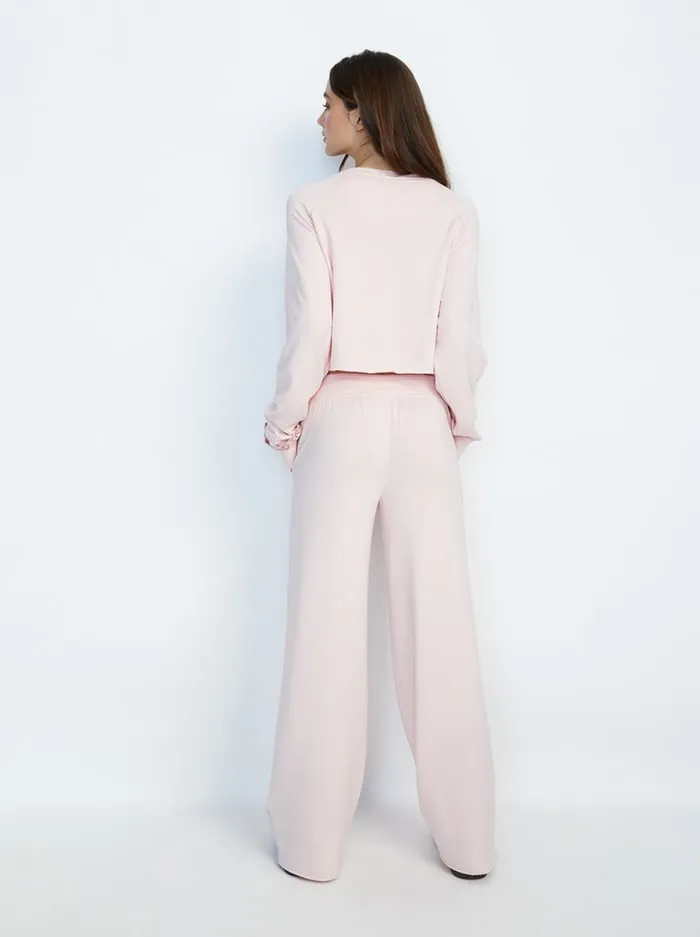 Loungewear Women Alice Olivia Big Feelings Kelsey Cropped Crewneck Rosy Pink