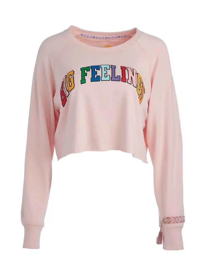 Loungewear Women Alice Olivia Big Feelings Kelsey Cropped Crewneck Rosy Pink