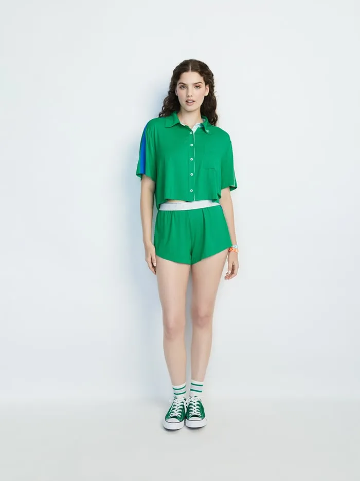 Loungewear Women Alice Olivia Big Feelings Madden Short Sleeve Pj Set Cheerful Green Loungewear Women Alice Olivia Big Feelings Madden Short Sleeve Pj Set Cheerful Green