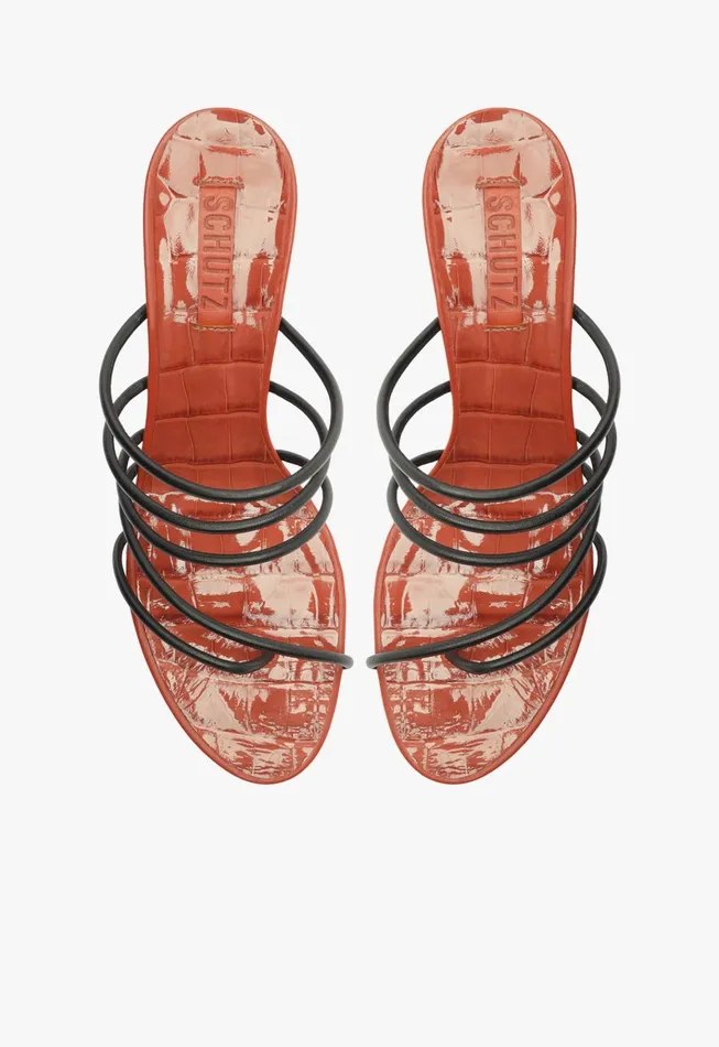 Malta Mule Sandal Orange Women Schutz Shoes Mules