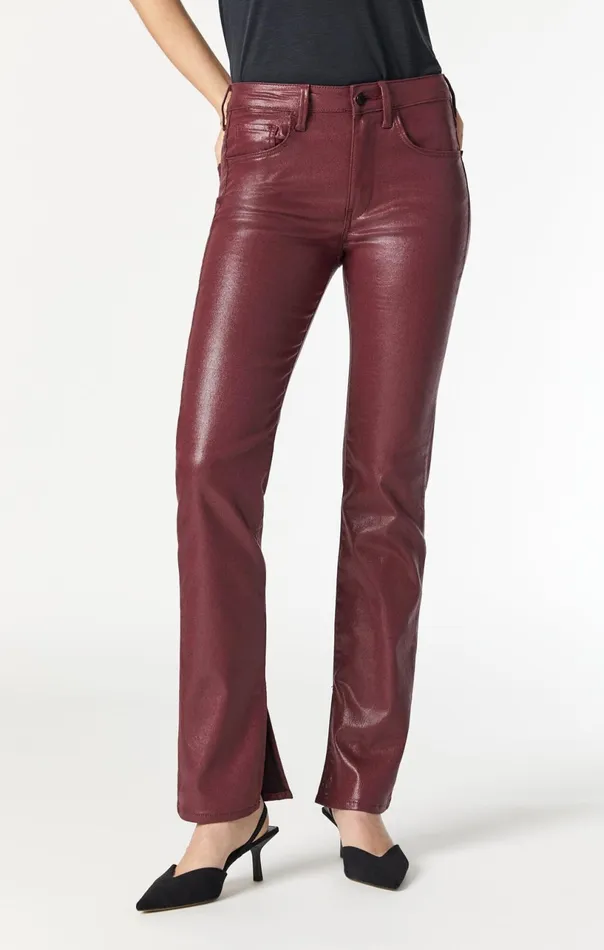 Maria Slit Hem Flare In Bordo Jeather Women Mavi Jeans Pants Maria Slit Hem Flare In Bordo Jeather Women Mavi Jeans Pants