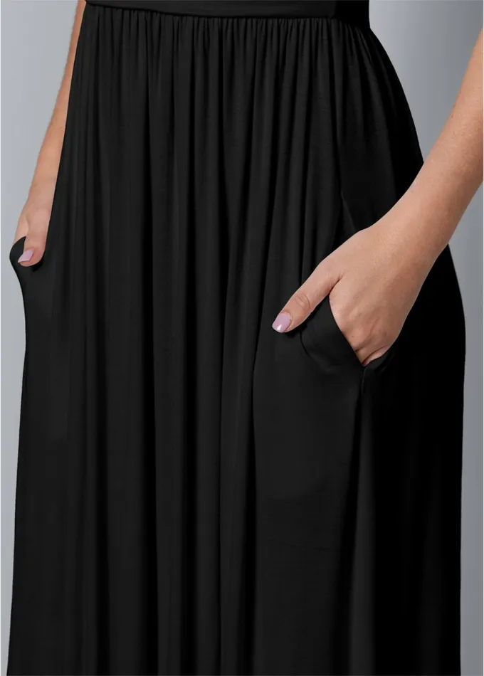 MAXI DRESS WITH POCKETS Black Women VENUS Casual Dresses