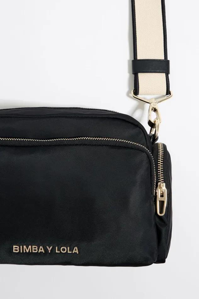 Medium Black Nylon Crossbody Bag Black Women Bimba Y Lola Crossbody Bags Medium Black Nylon Crossbody Bag Black Women Bimba Y Lola Crossbody Bags