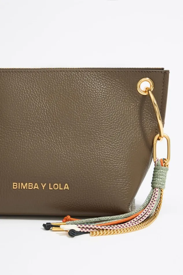 Medium Dark Taupe Leather Trapezium Bag Dark Taupe Women Bimba Y Lola Crossbody Bags Medium Dark Taupe Leather Trapezium Bag Dark Taupe Women Bimba Y Lola Crossbody Bags