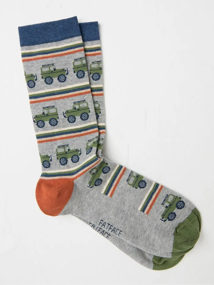 Men 3 For 2 Socks Fat Face Grey Off Roader Socks 1 Pack