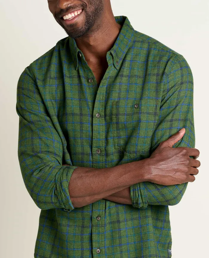 Men8217s Airsmyth Long Sleeve Shirt Chive Shirts ToadandCo