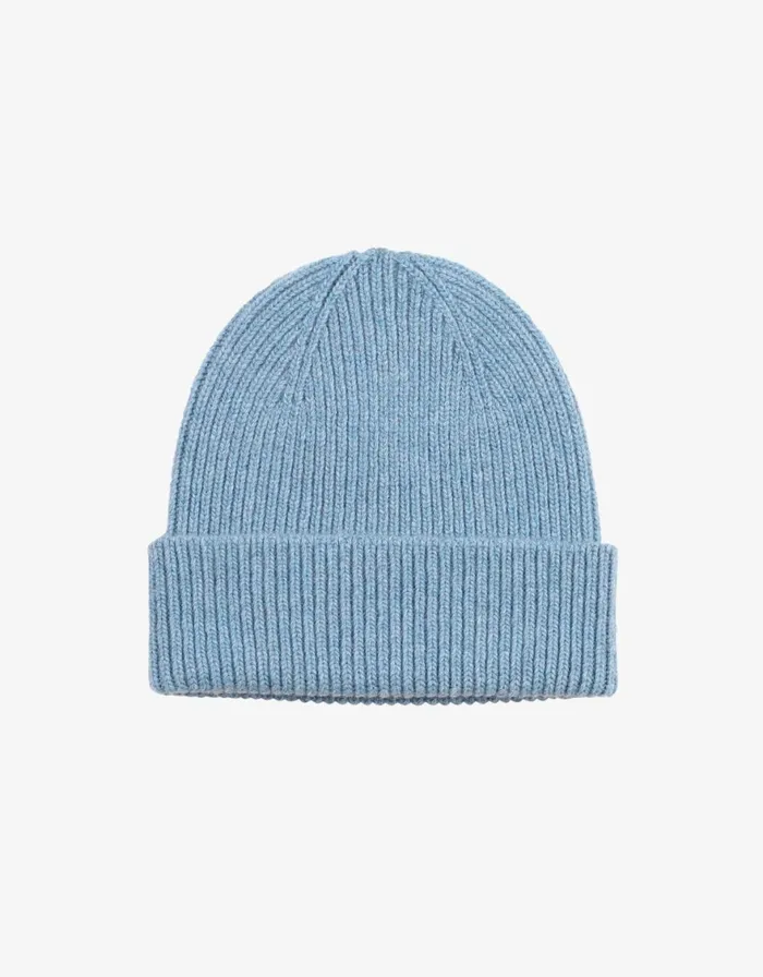 Men Beanies Colorful Standard Merino Wool Beanie Stone Blue