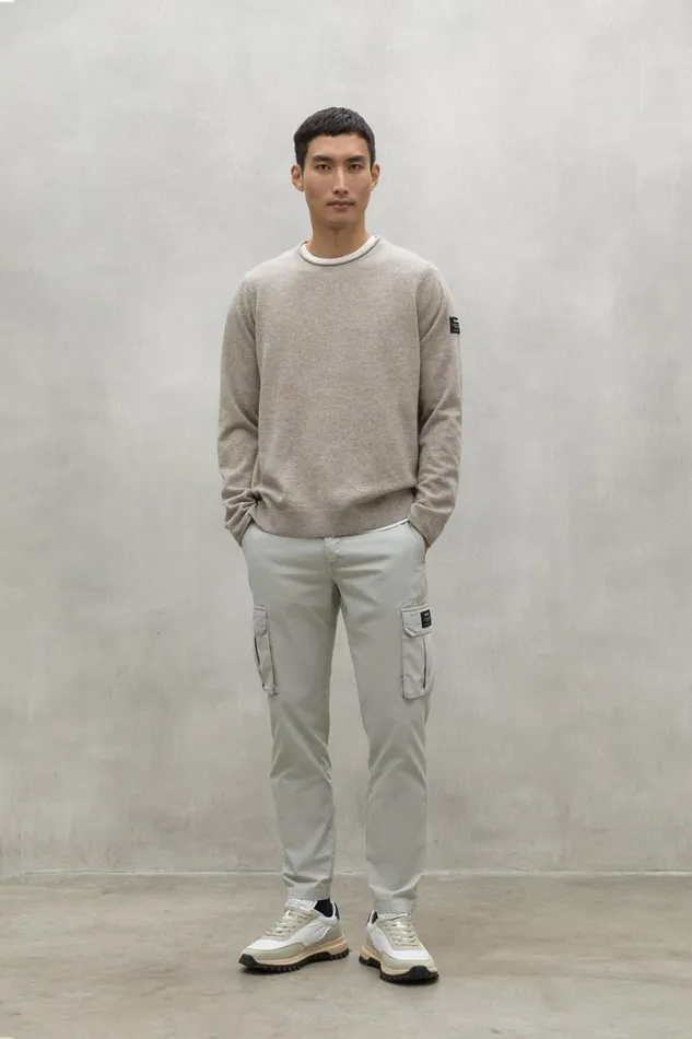 Men Beige Yulan Sweater Ecoalf Knitwear