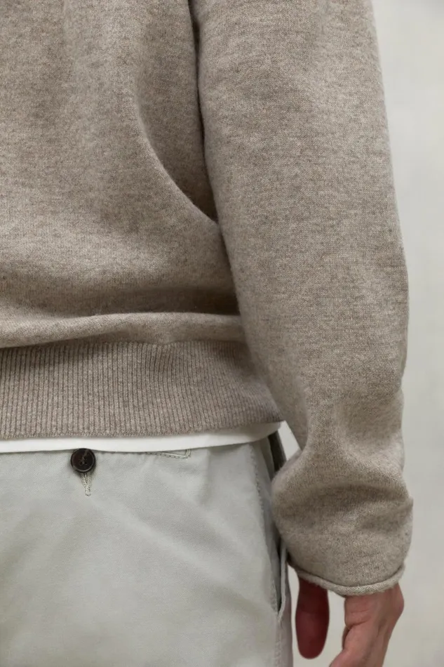 Men Beige Yulan Sweater Ecoalf Knitwear