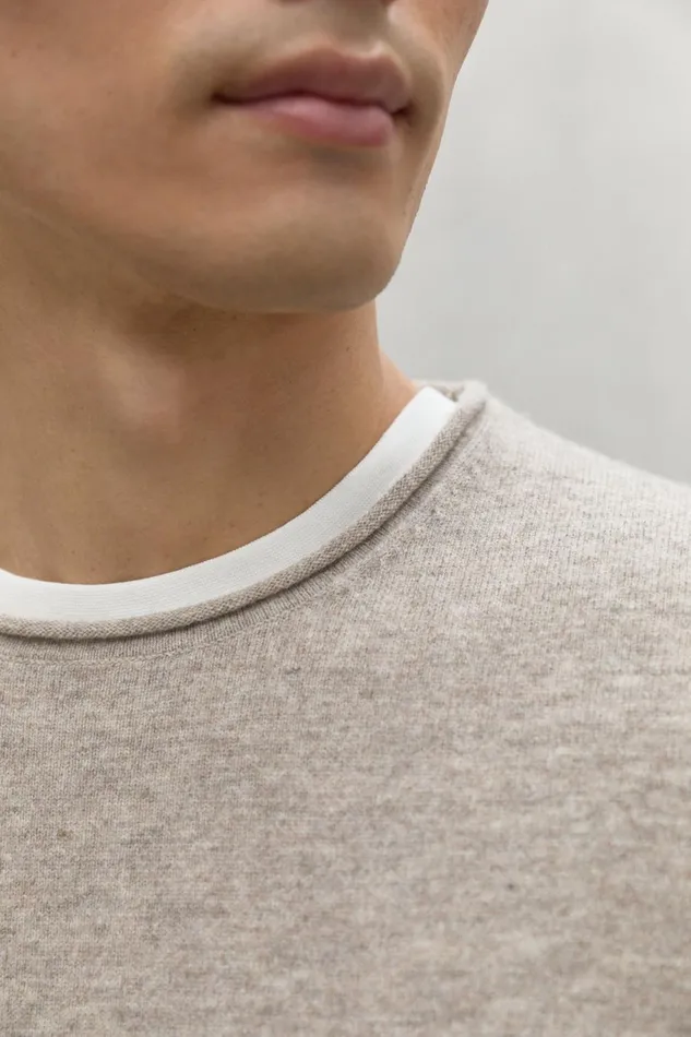 Men Beige Yulan Sweater Ecoalf Knitwear