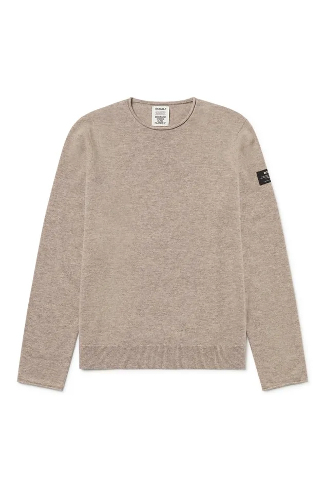Men Beige Yulan Sweater Ecoalf Knitwear