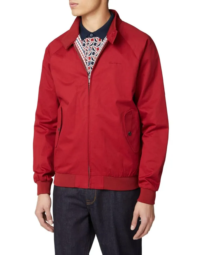 Men Ben Sherman Harrington Jackets Signature Harrington Jacket 8211 Red