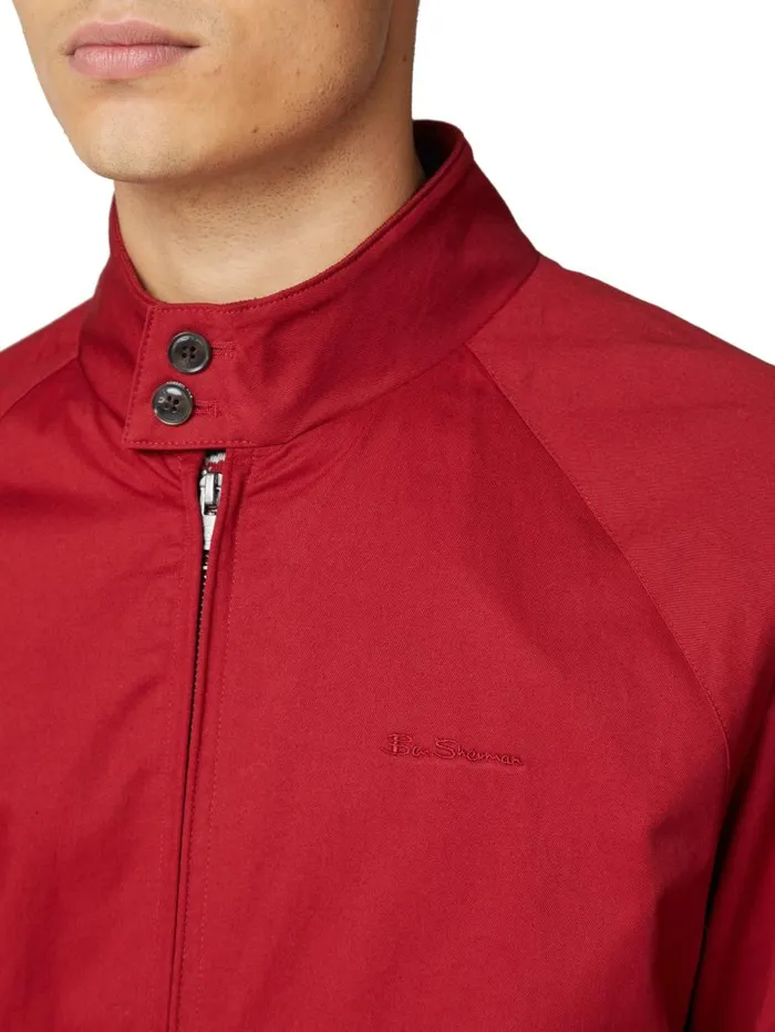 Men Ben Sherman Harrington Jackets Signature Harrington Jacket 8211 Red