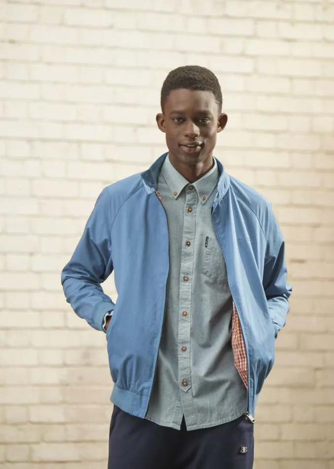 Men Ben Sherman Harrington Jackets Signature Harrington Jacket 8211 Wedgewood Blue Men Ben Sherman Harrington Jackets Signature Harrington Jacket 8211 Wedgewood Blue