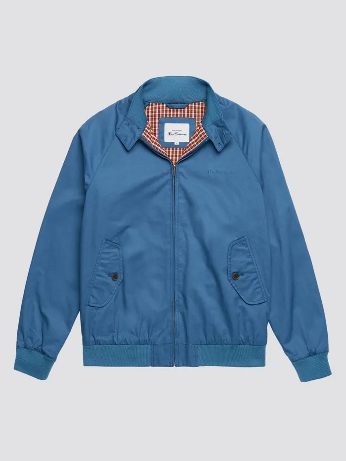 Men Ben Sherman Harrington Jackets Signature Harrington Jacket 8211 Wedgewood Blue