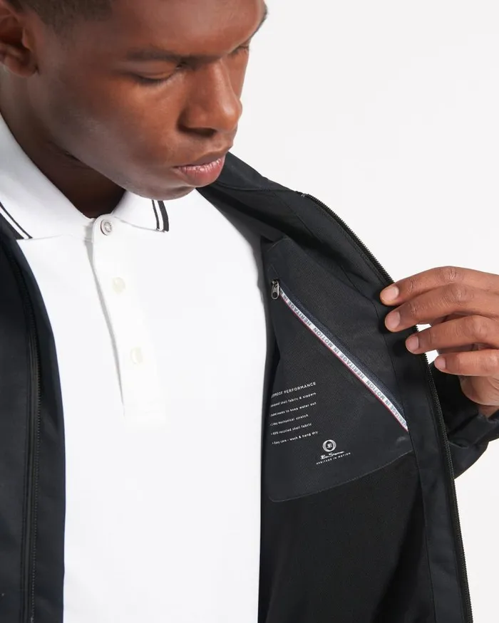 Men Ben Sherman Harrington Jackets Waterproof Harrington Jacket 8211 Black