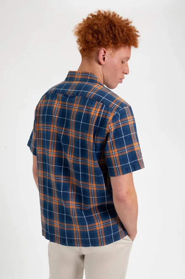 Men Ben Sherman Heritage Check Shirts Dalston Blues Summer ShortSleeve Check Camp Shirt Men Ben Sherman Heritage Check Shirts Dalston Blues Summer ShortSleeve Check Camp Shirt