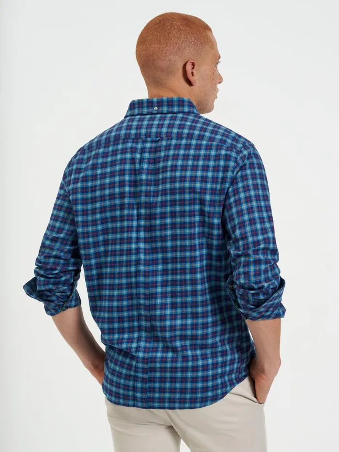 Men Ben Sherman Heritage Check Shirts House Tartan Twill Shirt 8211 Navy