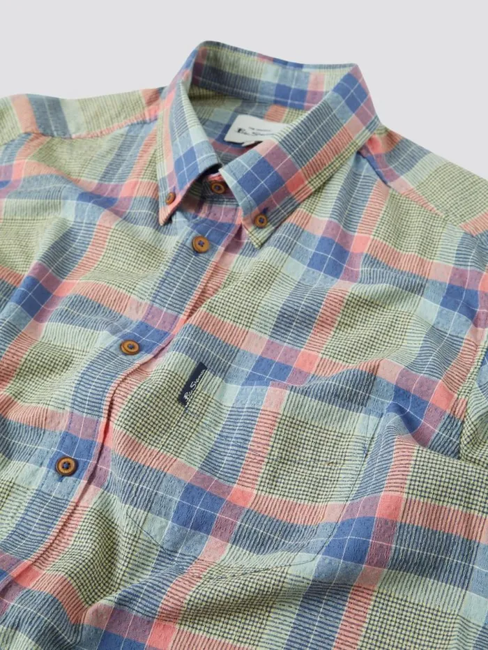 Men Ben Sherman Heritage Check Shirts Pastel Check Seersucker LongSleeve Shirt Men Ben Sherman Heritage Check Shirts Pastel Check Seersucker LongSleeve Shirt