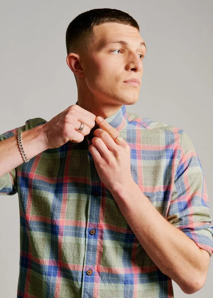 Men Ben Sherman Heritage Check Shirts Pastel Check Seersucker LongSleeve Shirt Men Ben Sherman Heritage Check Shirts Pastel Check Seersucker LongSleeve Shirt