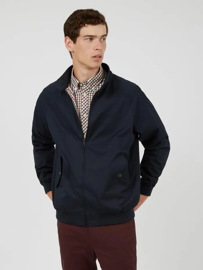 Men Ben Sherman Jackets and Outerwear Signature Harrington Jacket 8211 Dark Navy Men Ben Sherman Jackets and Outerwear Signature Harrington Jacket 8211 Dark Navy