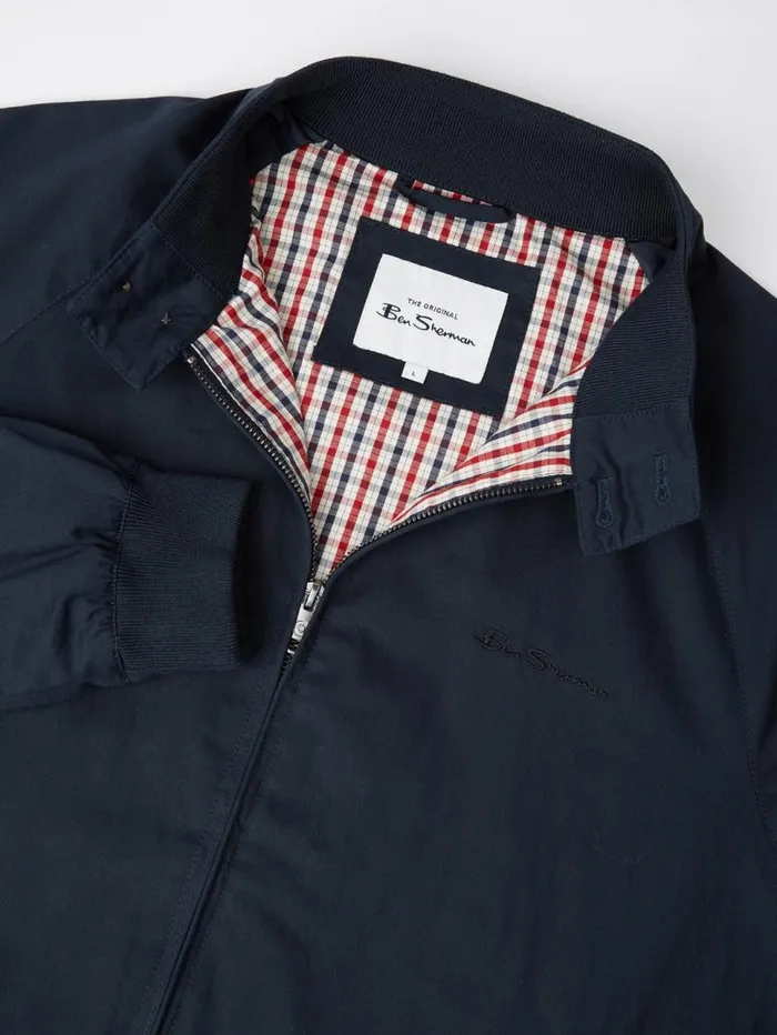 Men Ben Sherman Jackets and Outerwear Signature Harrington Jacket 8211 Dark Navy