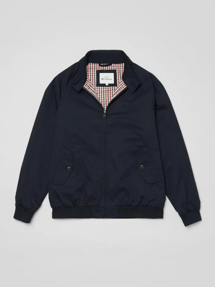 Men Ben Sherman Jackets and Outerwear Signature Harrington Jacket 8211 Dark Navy