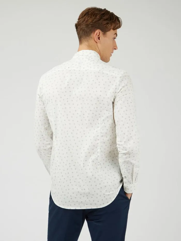 Men Ben Sherman Long Sleeve Shirts Scattered Spot Print LongSleeve Shirt 8211 Ivory Men Ben Sherman Long Sleeve Shirts Scattered Spot Print LongSleeve Shirt 8211 Ivory