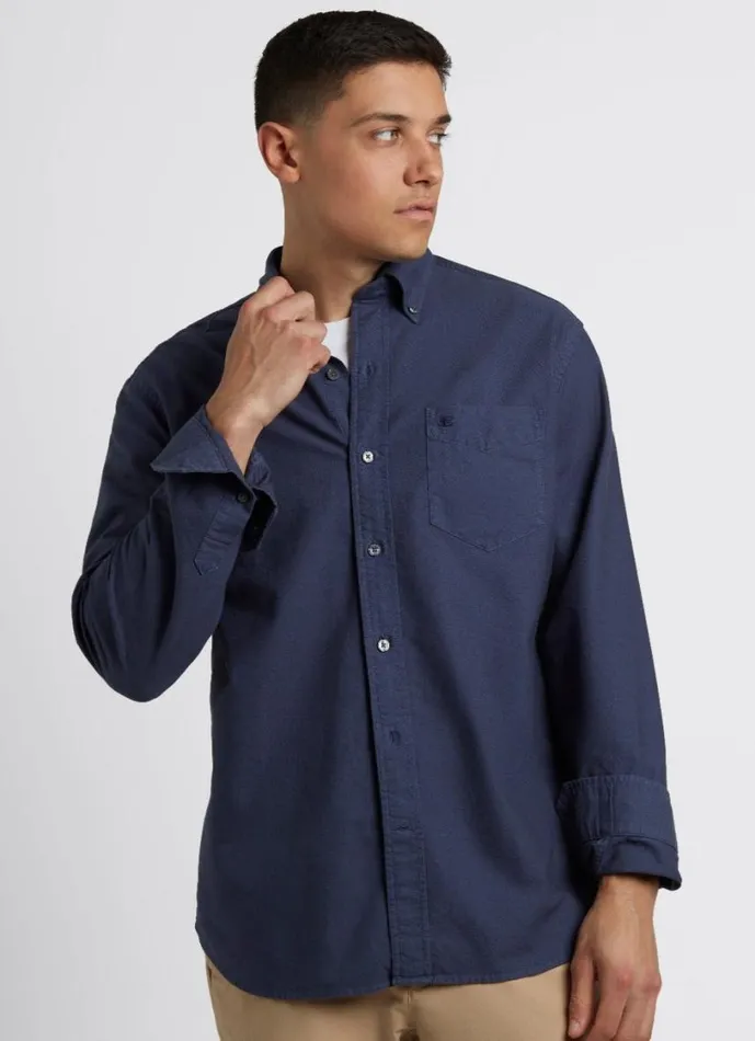 Men Ben Sherman Oxford Shirts Beatnik Oxford Garment Dye Shirt 8211 Indigo