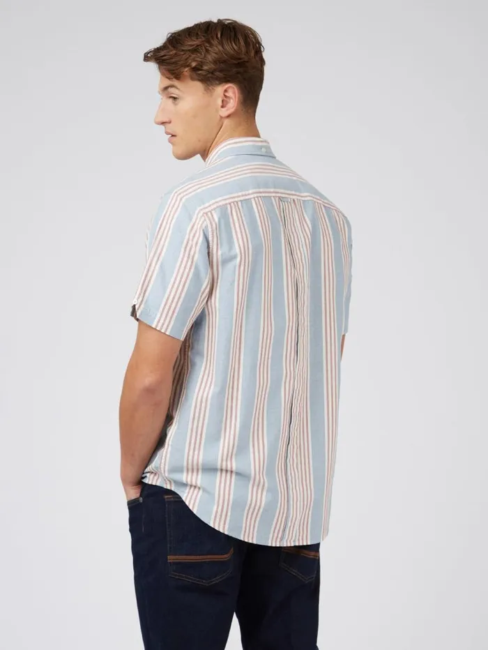 Men Ben Sherman Short Sleeve Shirts Ivy Block Stripe ShortSleeve Shirt Men Ben Sherman Short Sleeve Shirts Ivy Block Stripe ShortSleeve Shirt