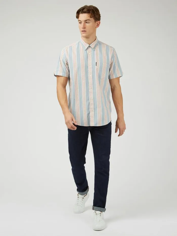 Men Ben Sherman Short Sleeve Shirts Ivy Block Stripe ShortSleeve Shirt Men Ben Sherman Short Sleeve Shirts Ivy Block Stripe ShortSleeve Shirt