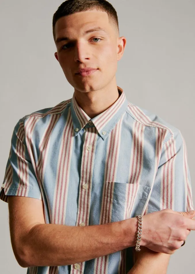 Men Ben Sherman Short Sleeve Shirts Ivy Block Stripe ShortSleeve Shirt Men Ben Sherman Short Sleeve Shirts Ivy Block Stripe ShortSleeve Shirt