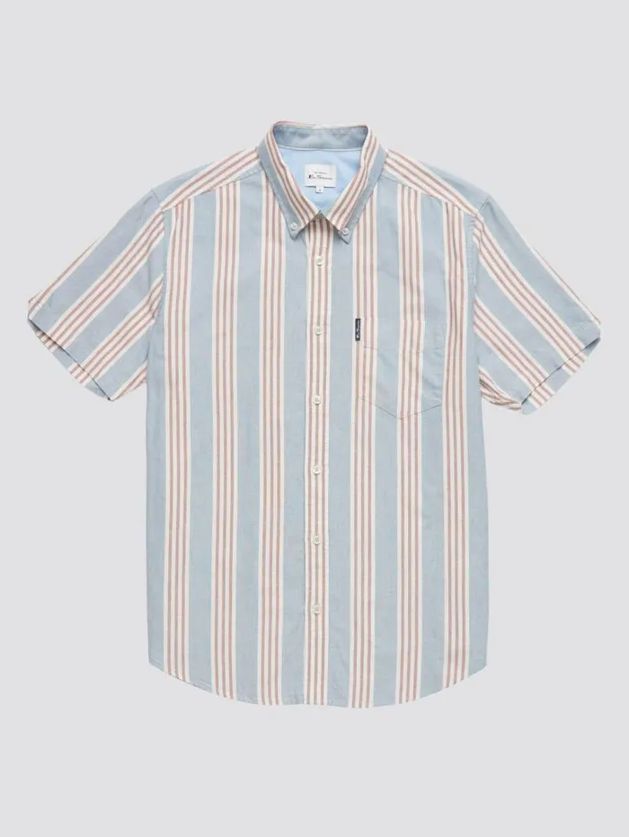 Men Ben Sherman Short Sleeve Shirts Ivy Block Stripe ShortSleeve Shirt Men Ben Sherman Short Sleeve Shirts Ivy Block Stripe ShortSleeve Shirt