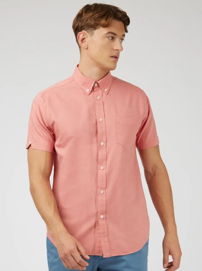 Men Ben Sherman Short Sleeve Shirts Signature Organic ShortSleeve Oxford Shirt 8211 Raspberry Men Ben Sherman Short Sleeve Shirts Signature Organic ShortSleeve Oxford Shirt 8211 Raspberry