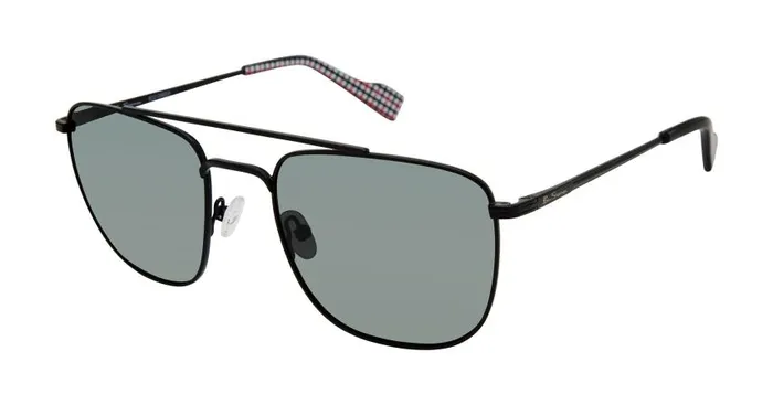 Men Ben Sherman Sunglasses Barking Polarized Aviator Square Eco Sunglasses 8211 Black