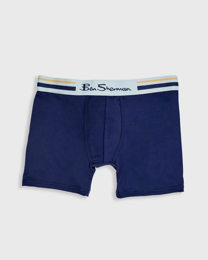 Men Ben Sherman Underwear 4Pack Microfiber Boxer Briefs 8211 BlackRedGreyBlue