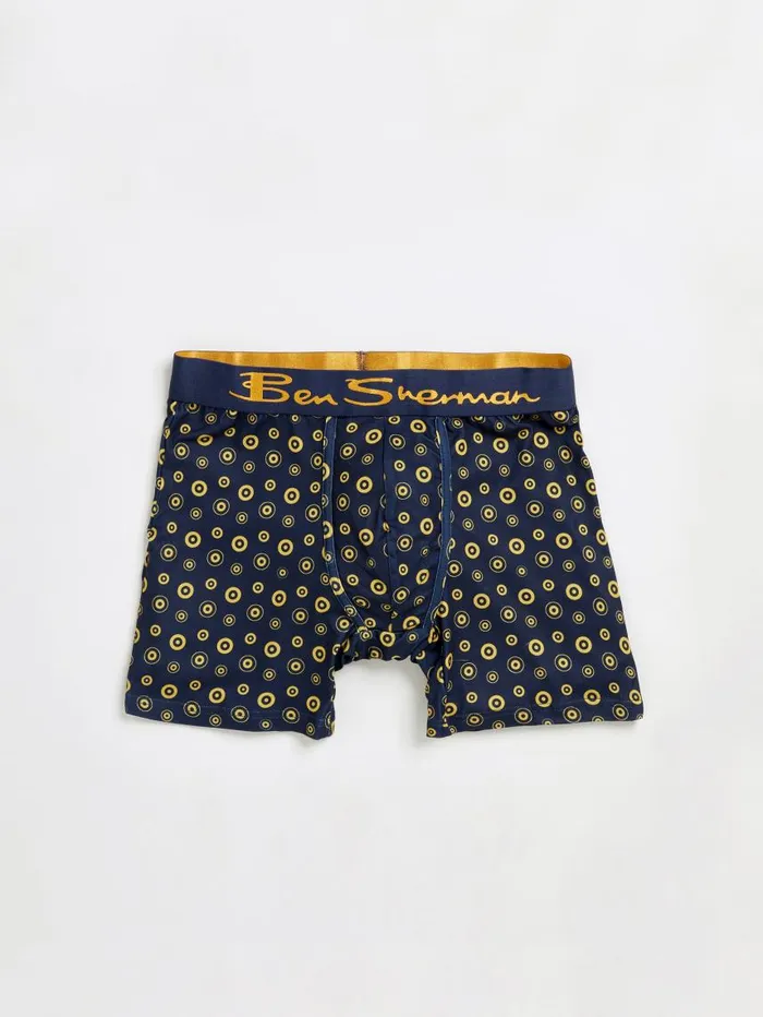 Men Ben Sherman Underwear 4Pack Microfiber Boxer Briefs 8211 NavyRedGrey