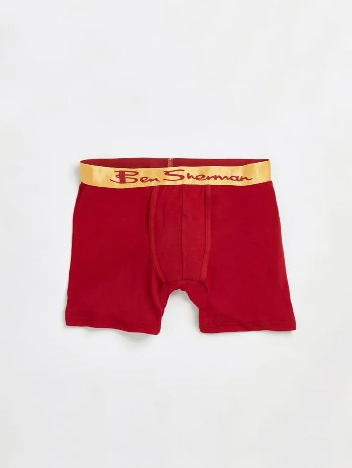 Men Ben Sherman Underwear 4Pack Microfiber Boxer Briefs 8211 NavyRedGrey
