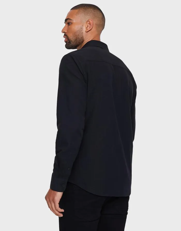 Men Black Cotton Long Sleeve Slim Fit Shirt Threadbare Shirts Men Black Cotton Long Sleeve Slim Fit Shirt Threadbare Shirts