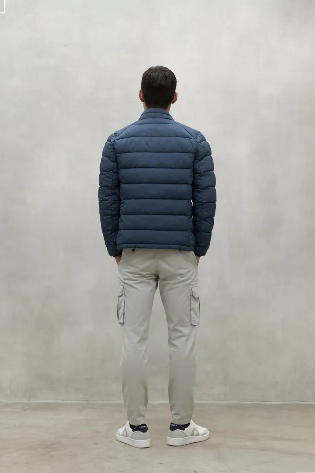 Men Blue Beret Jacket Ecoalf Coats And Jackets
