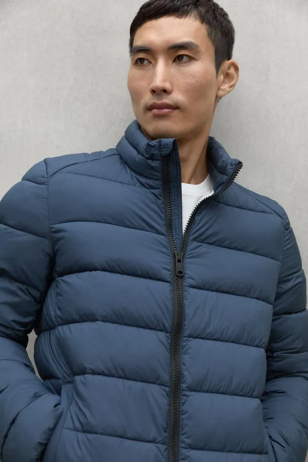 Men Blue Beret Jacket Ecoalf Coats And Jackets