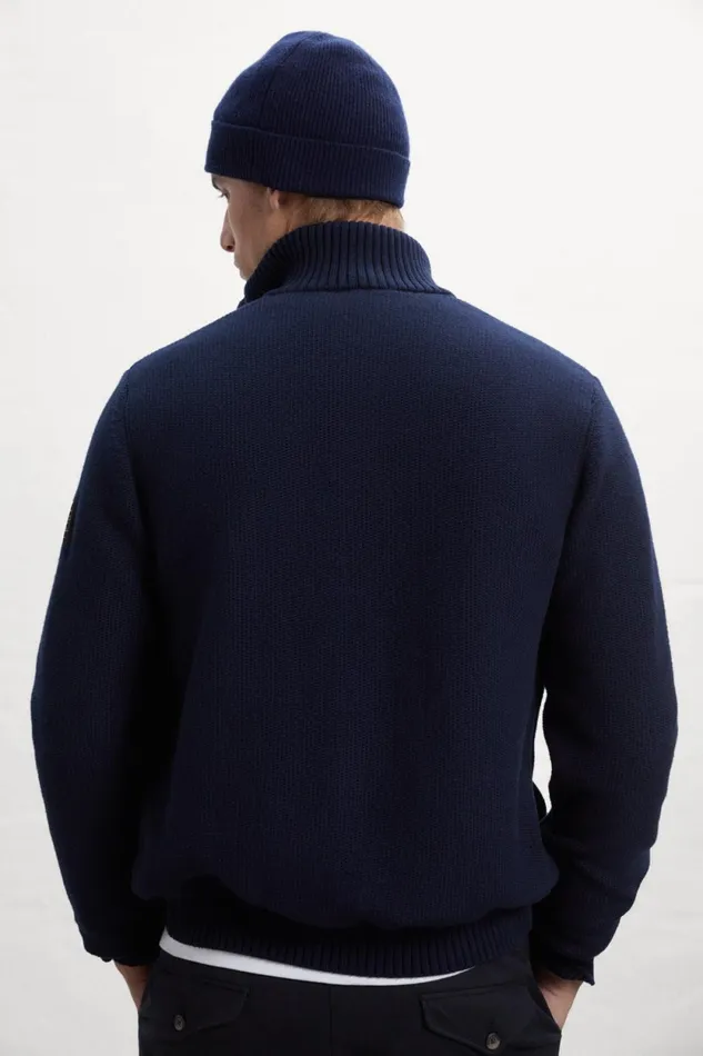 Men Blue Troca Knitted Jumper Ecoalf Knitwear