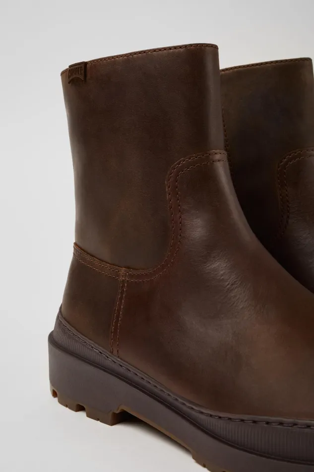 Men Brutus Trek MICHELIN Brown Nubuck Boots Camper Ankle Boots