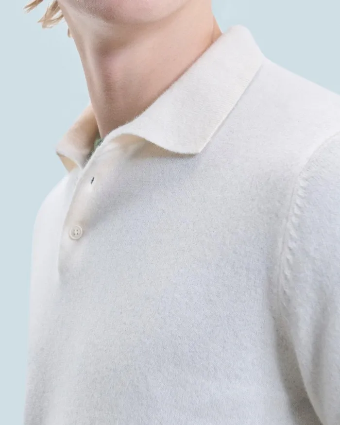 Men Cashmere Sweaters From Future Basic Polo Neck Sweater White